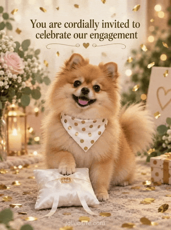 You are cordially invited to celebrate our engagement - GIF