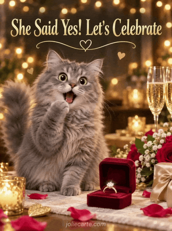 She Said Yes! Let's Celebrate - GIF
