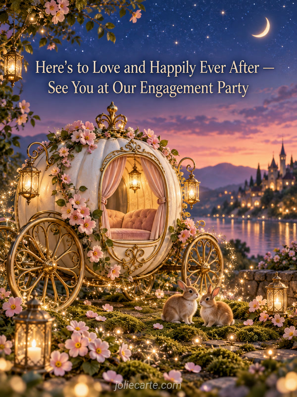 Here's to Love and Happily Ever After — See You at Our Engagement Party - Image