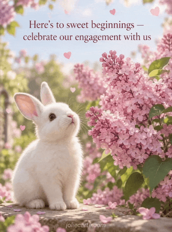 Here's to sweet beginnings — celebrate our engagement with us - GIF