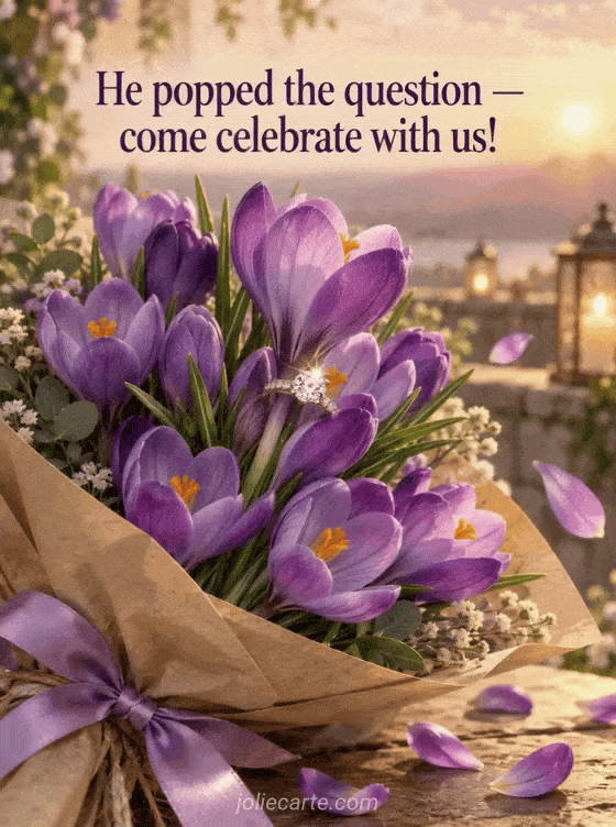 He popped the question — come celebrate with us! - GIF