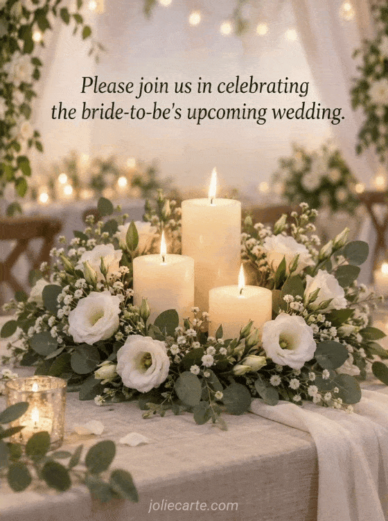 Shower Invitation to Celebrate the Upcoming Wedding - JolieCarte