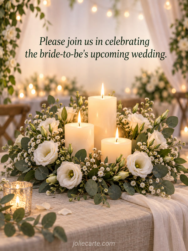 Shower Invitation to Celebrate the Upcoming Wedding - JolieCarte