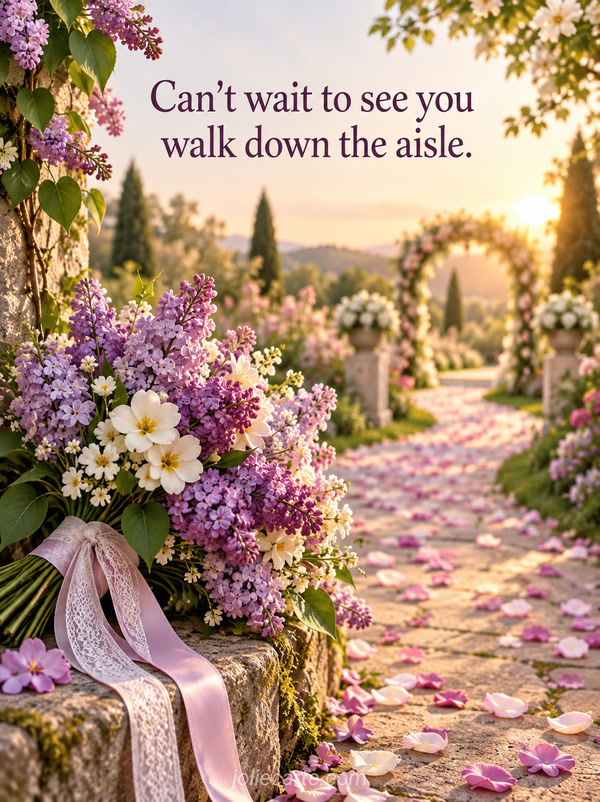 Wait Simbol Can't Wait to See You Walk Down the Aisle Card - JolieCarte