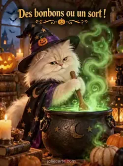 Le chat prépare son sort