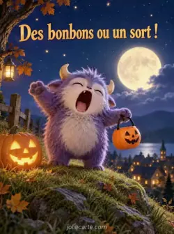 Le petit monstre réclame des bonbons