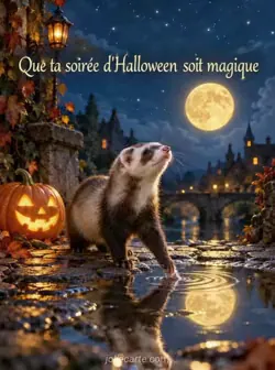Le furet et le reflet de lune