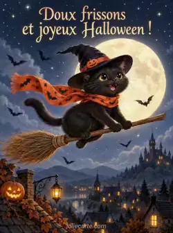 Le chat au balai volant