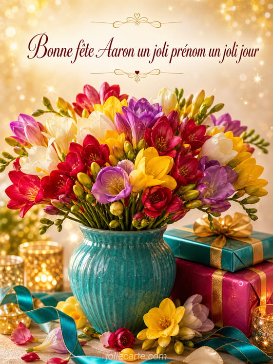 Carte bonne fête Aaron
