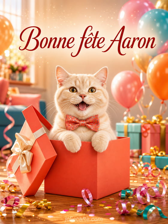Carte bonne fête Aaron