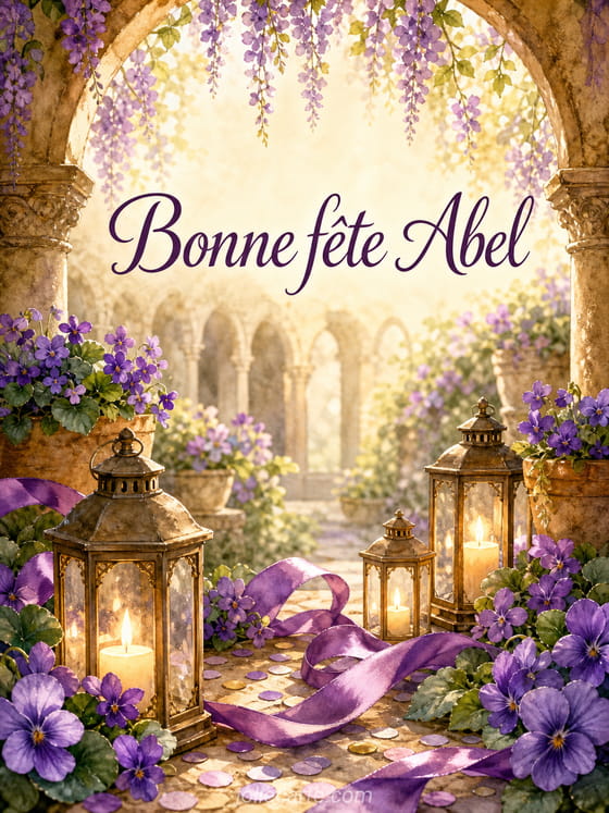 Carte bonne fête Abel