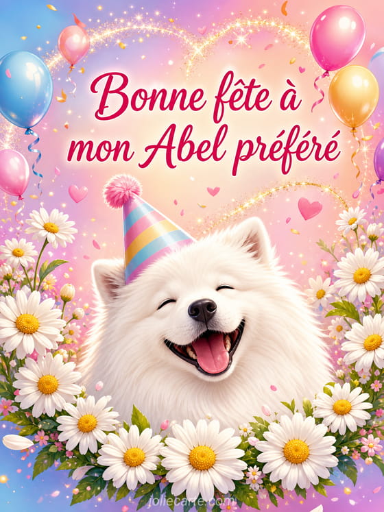 Carte bonne fête Abel