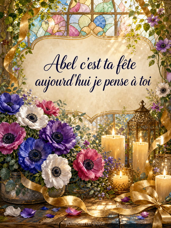 Carte bonne fête Abel