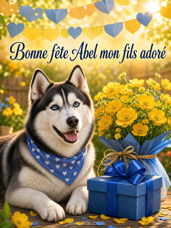 Carte bonne fête Abel