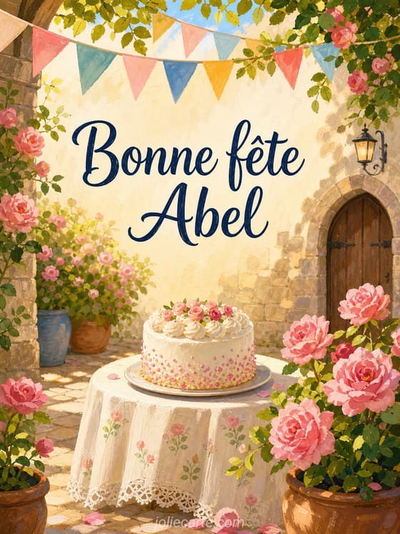 Carte bonne fête Abel