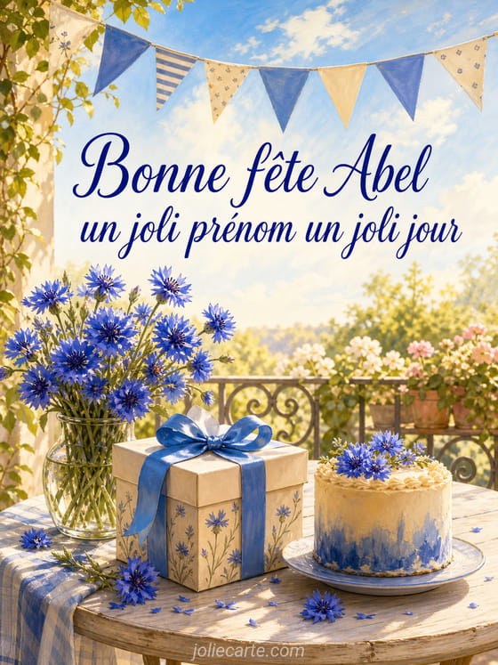 Carte bonne fête Abel