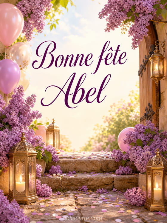 Carte bonne fête Abel