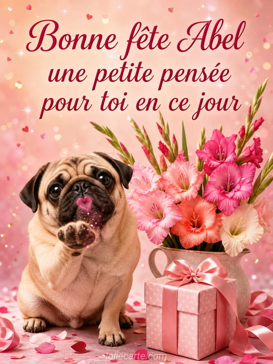 Carte bonne fête Abel