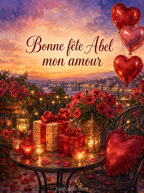 Carte bonne fête Abel