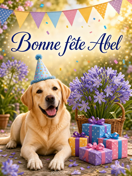 Carte bonne fête Abel