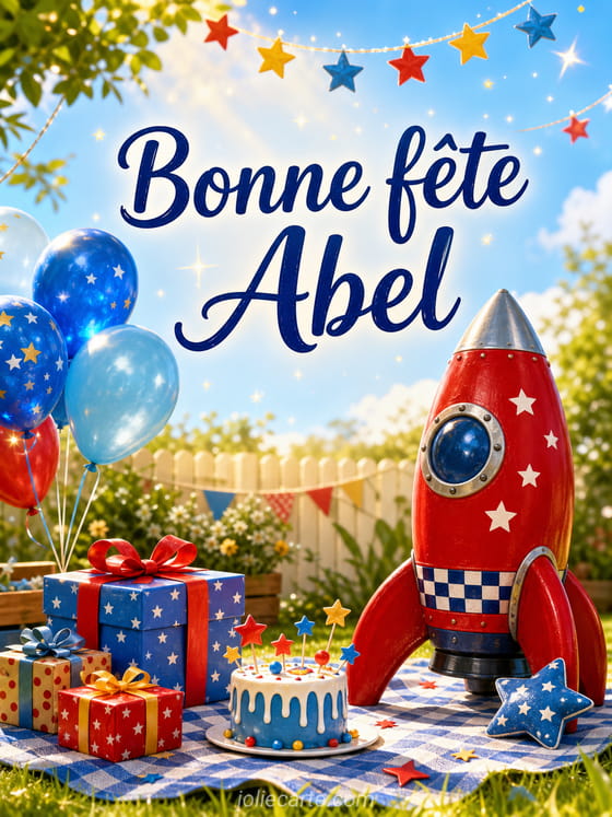 Carte bonne fête Abel