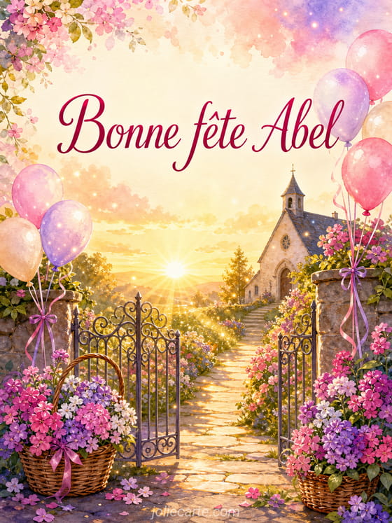 Carte bonne fête Abel