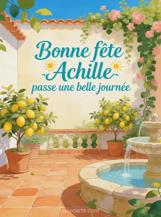 Bonne fête Achille - Bonne fete achille gros bisous