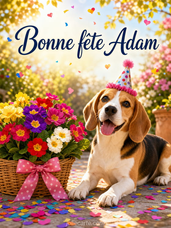 Carte bonne fête Adam
