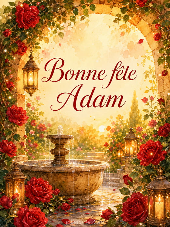 Carte bonne fête Adam