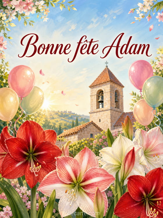 Carte bonne fête Adam