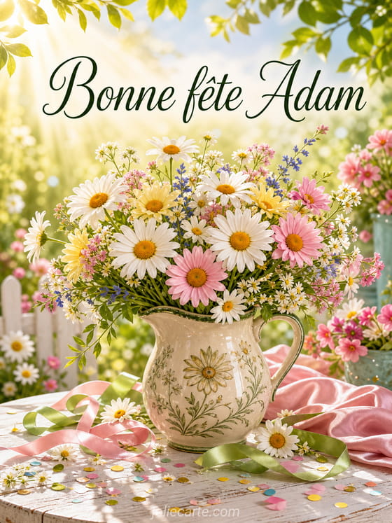 Carte bonne fête Adam