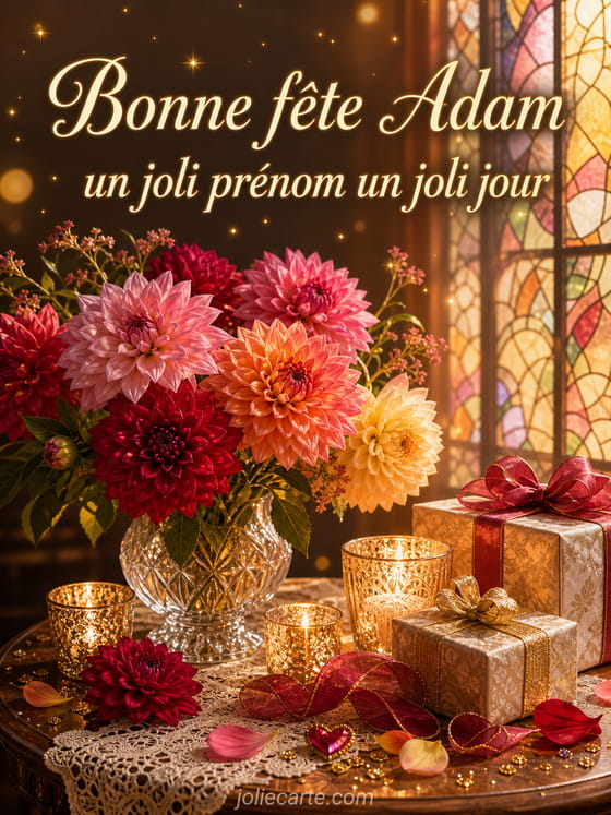 Carte bonne fête Adam