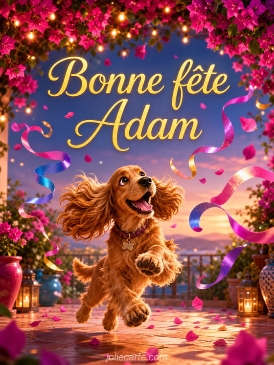 Carte bonne fête Adam