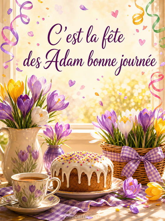 Carte bonne fête Adam