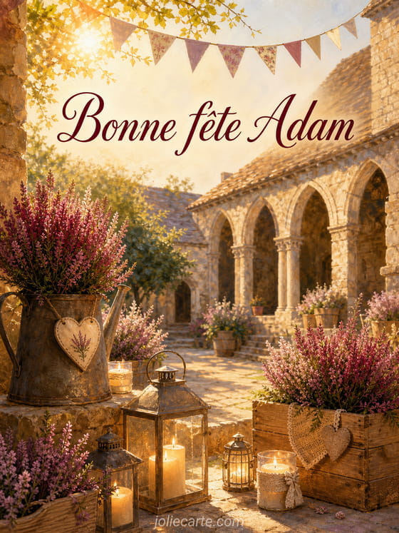Carte bonne fête Adam