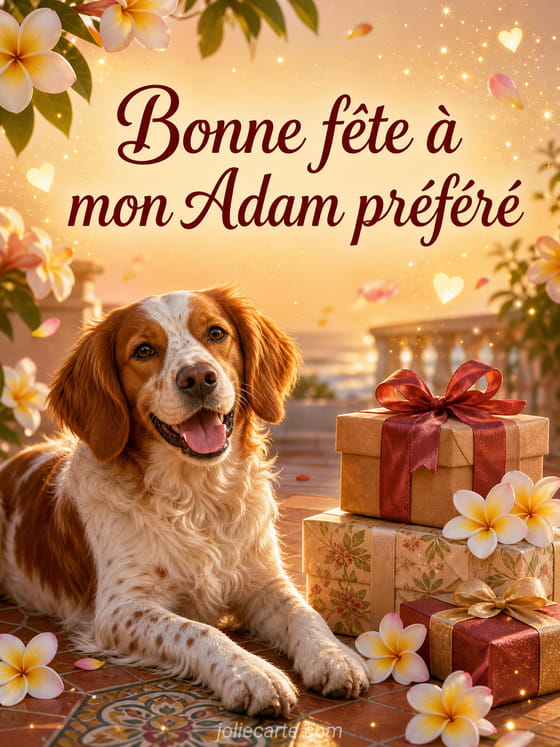 Carte bonne fête Adam