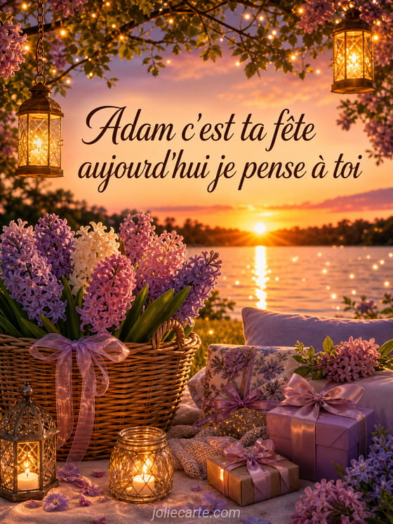 Carte bonne fête Adam
