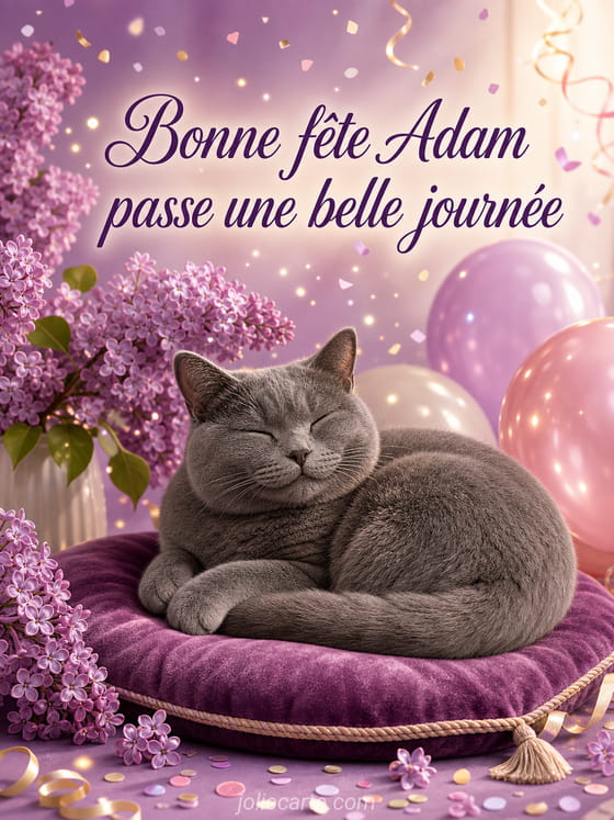 Carte bonne fête Adam