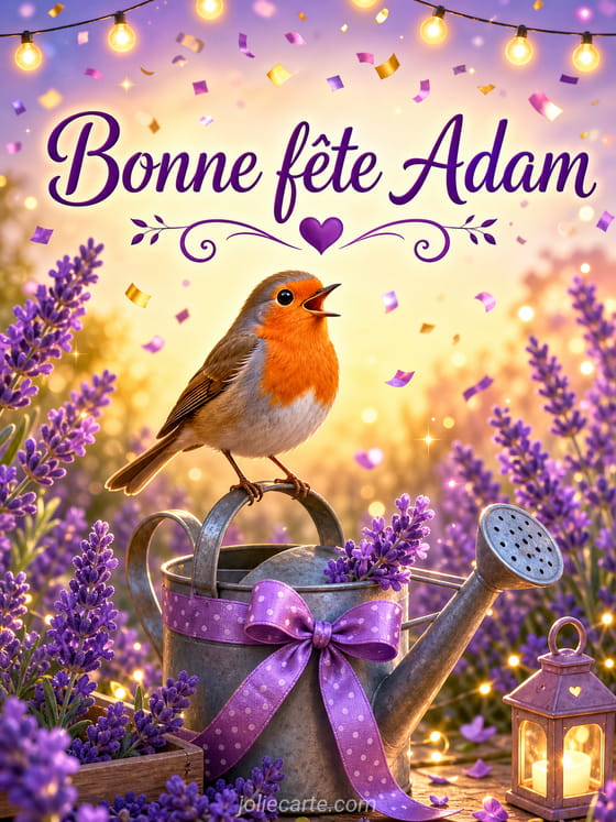 Carte bonne fête Adam