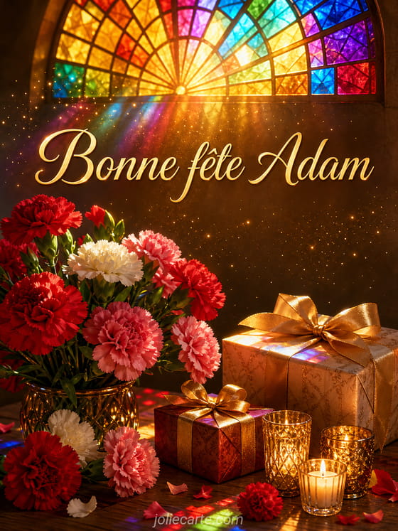 Carte bonne fête Adam