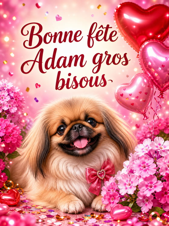 Carte bonne fête Adam