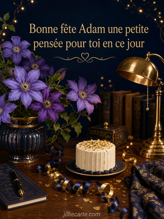 Carte bonne fête Adam