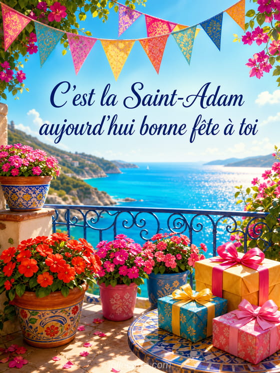 Carte bonne fête Adam