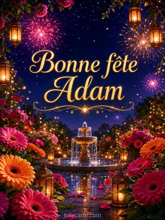 Carte bonne fête Adam
