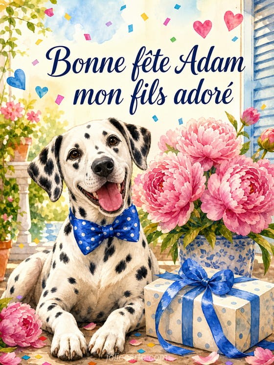 Carte bonne fête Adam