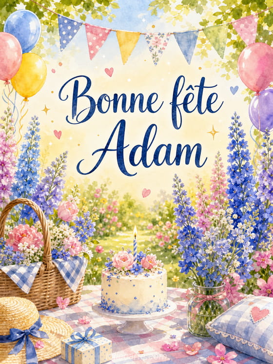 Carte bonne fête Adam