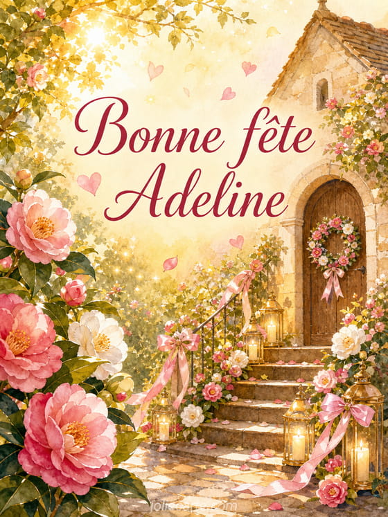 Carte bonne fĂȘte Adeline