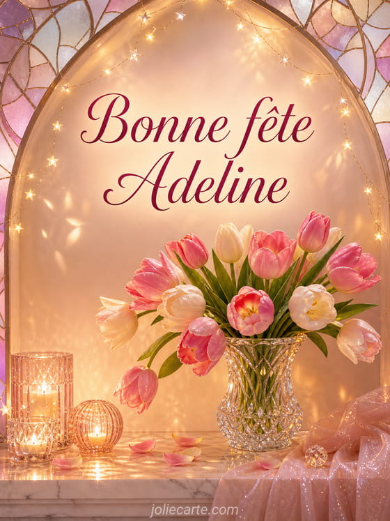 Carte bonne fĂȘte Adeline