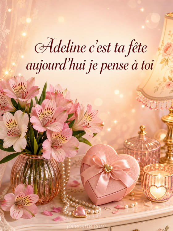 Carte bonne fĂȘte Adeline