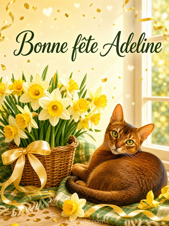 Carte bonne fĂȘte Adeline